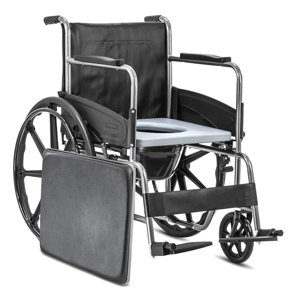 Commode Wheel Chair- Foldable